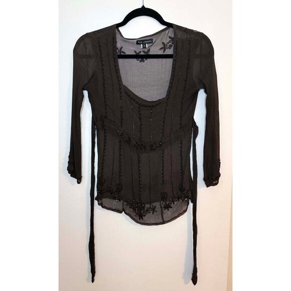 Sheer Embroidered Top - Picture 1 of 5